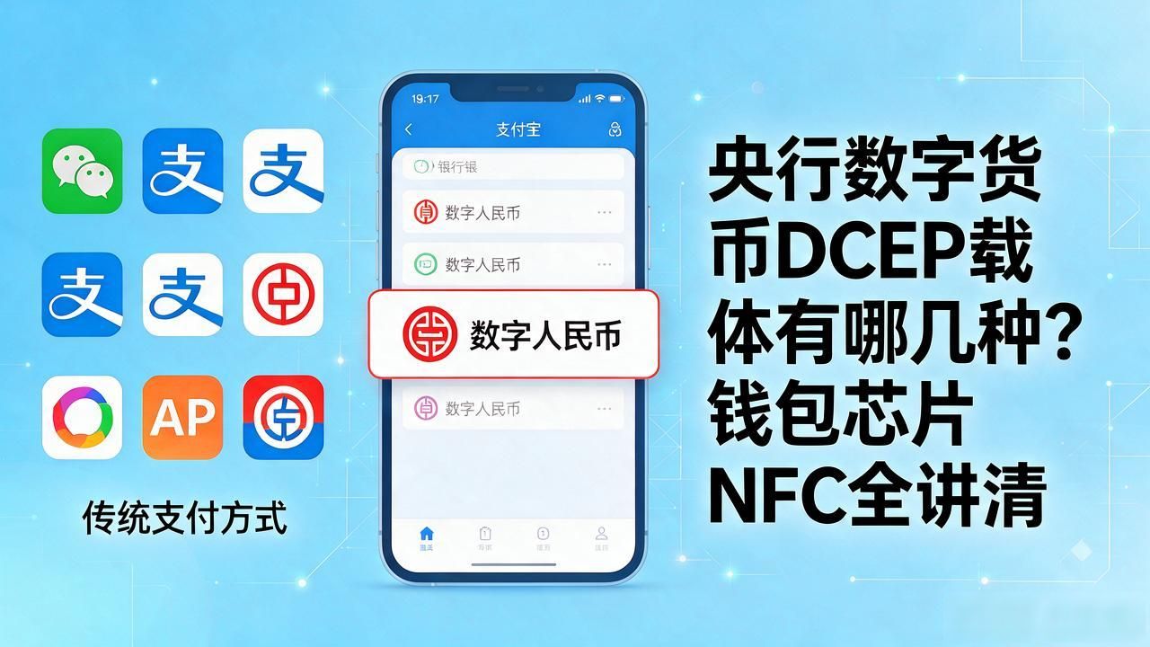 央行数字货币DCEP载体有哪几种？钱包芯片NFC全讲清