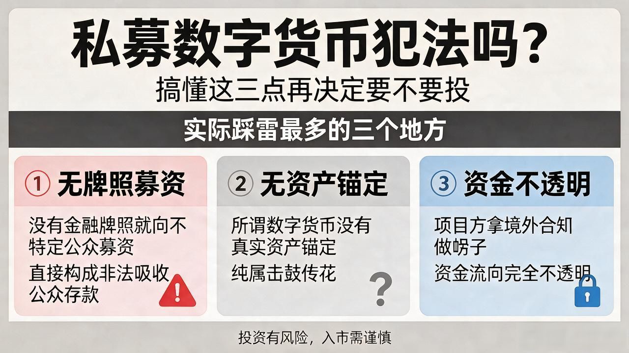 私募数字货币犯法吗？搞懂这三点再决定要不要投