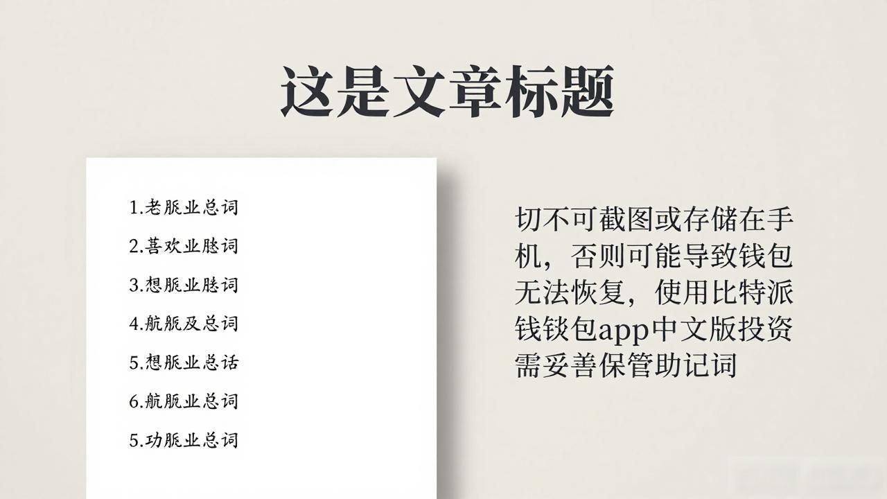 比特派钱包中文版使用教程_使用比特派钱包app中文版进行投资的步骤_新手如何使用比特派钱包