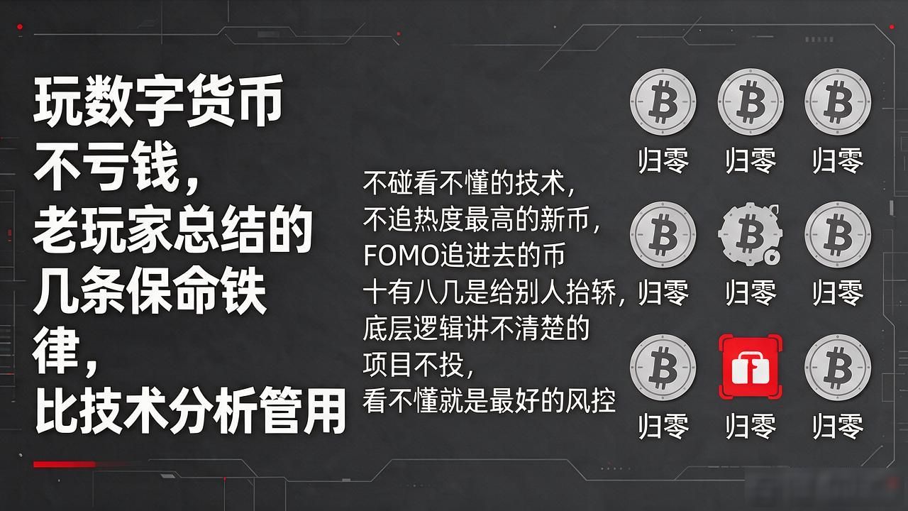 玩数字货币不亏钱，老玩家总结的几条保命铁律，比技术分析管用