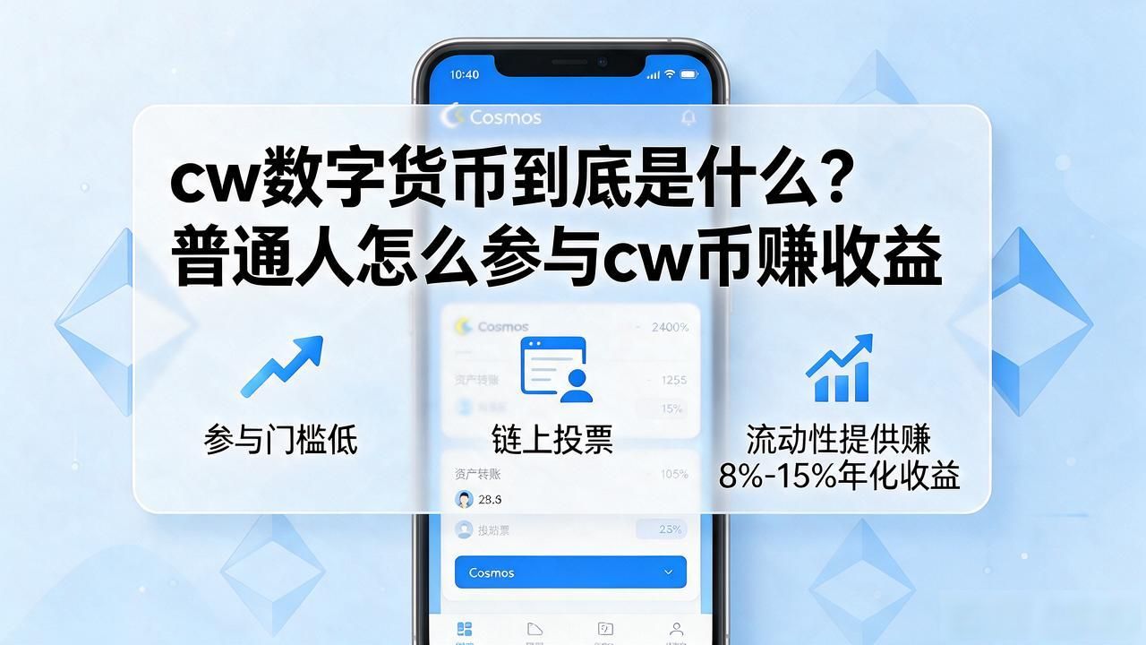 cw数字货币到底是什么？普通人怎么参与cw币赚收益