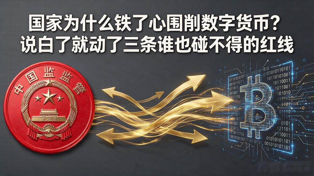 国家为什么铁了心围剿数字货币？说白了就动了三条谁也碰不得的红线