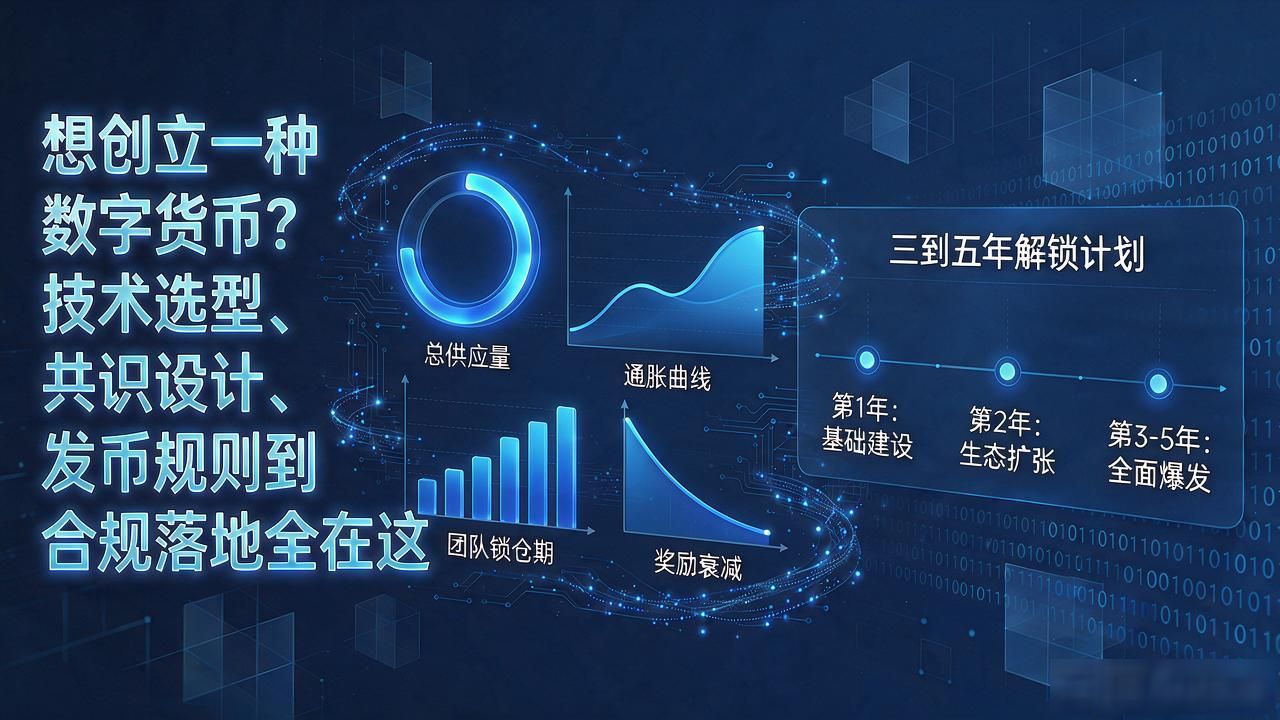 想创立一种数字货币？技术选型、共识设计、发币规则到合规落地全在这