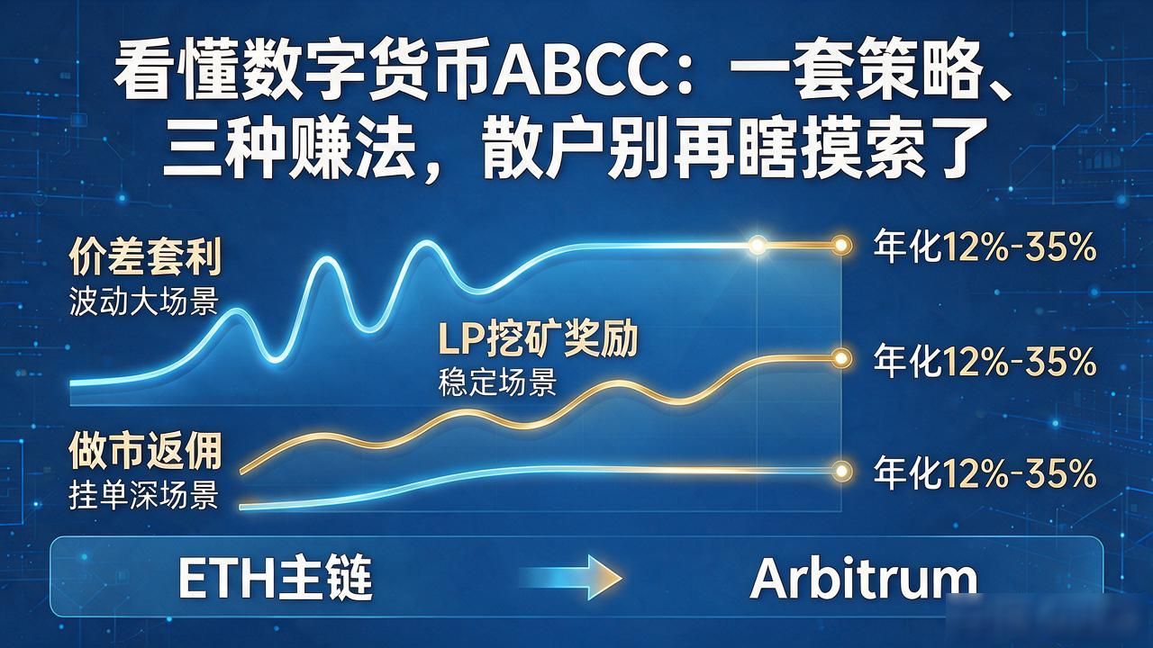 看懂数字货币ABCC：一套策略、三种赚法，散户别再瞎摸索了