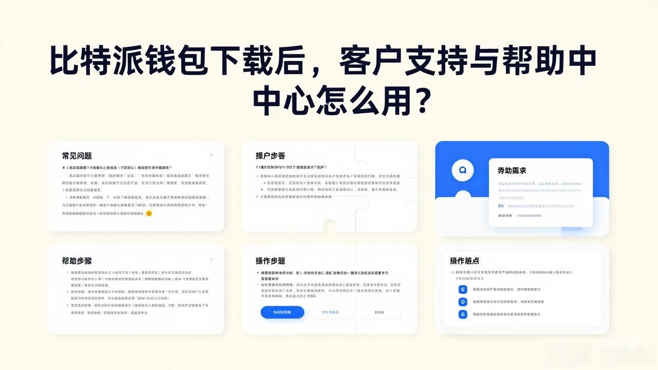 比特派钱包下载后，客户支持与帮助中心怎么用？