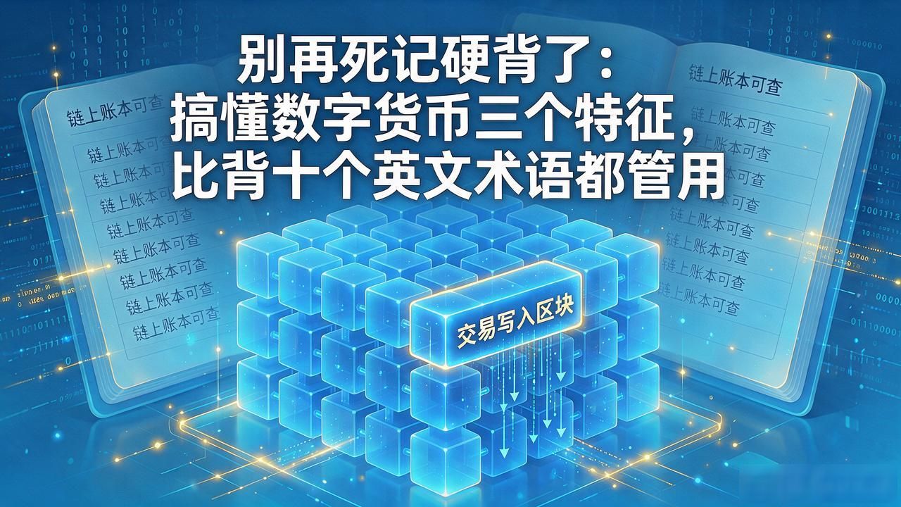 别再死记硬背了：搞懂数字货币三个特征，比背十个英文术语都管用