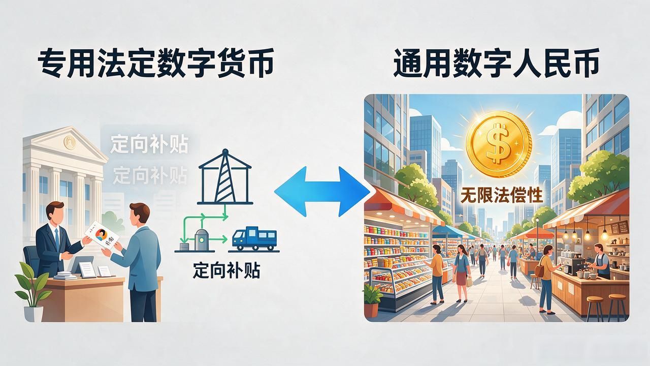 专用法定数字货币是指啥？一文讲透它和通用版的区别